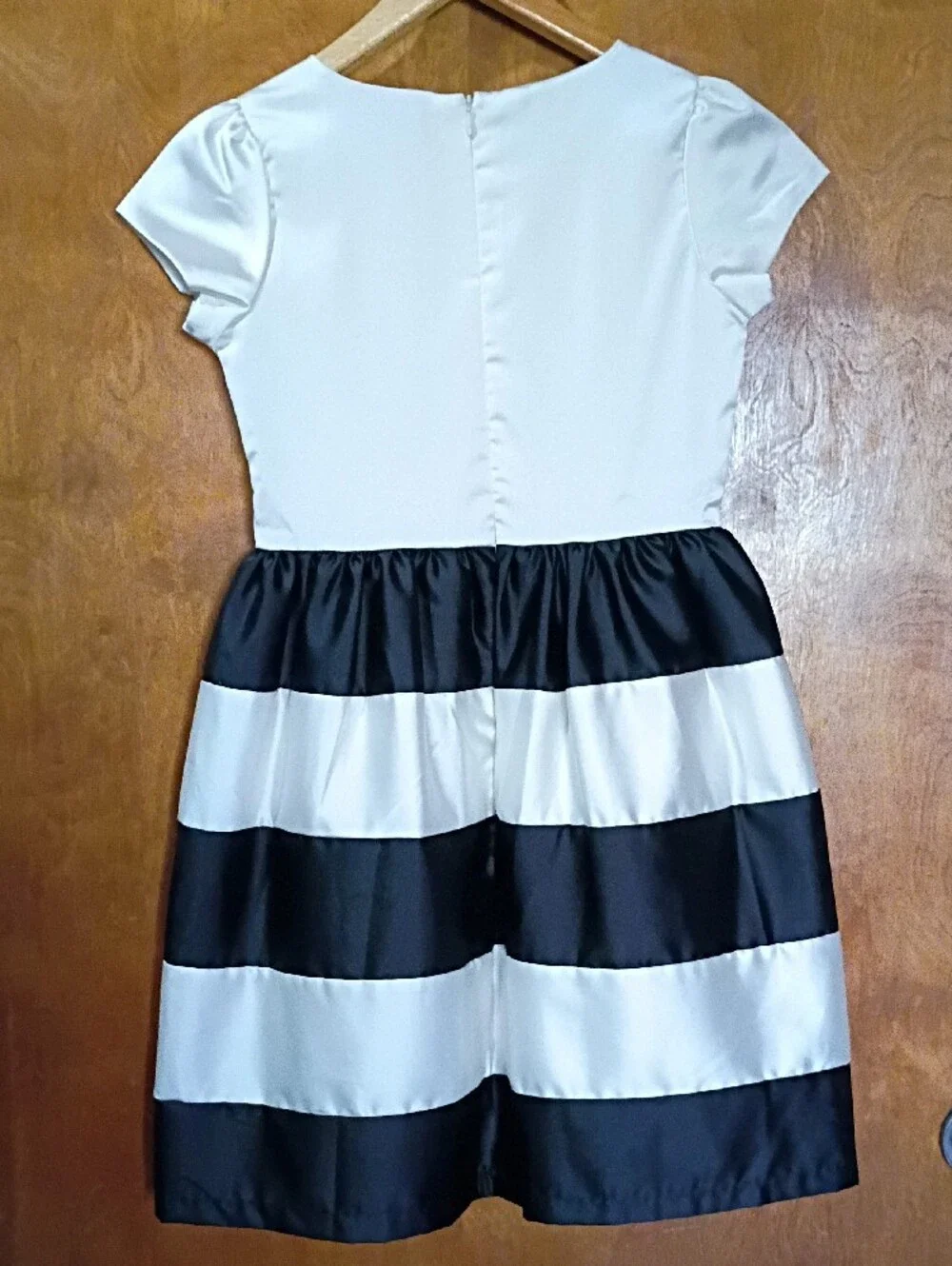 10 Gymboree Black and White Striped Bow Dress Classy Formal Party
